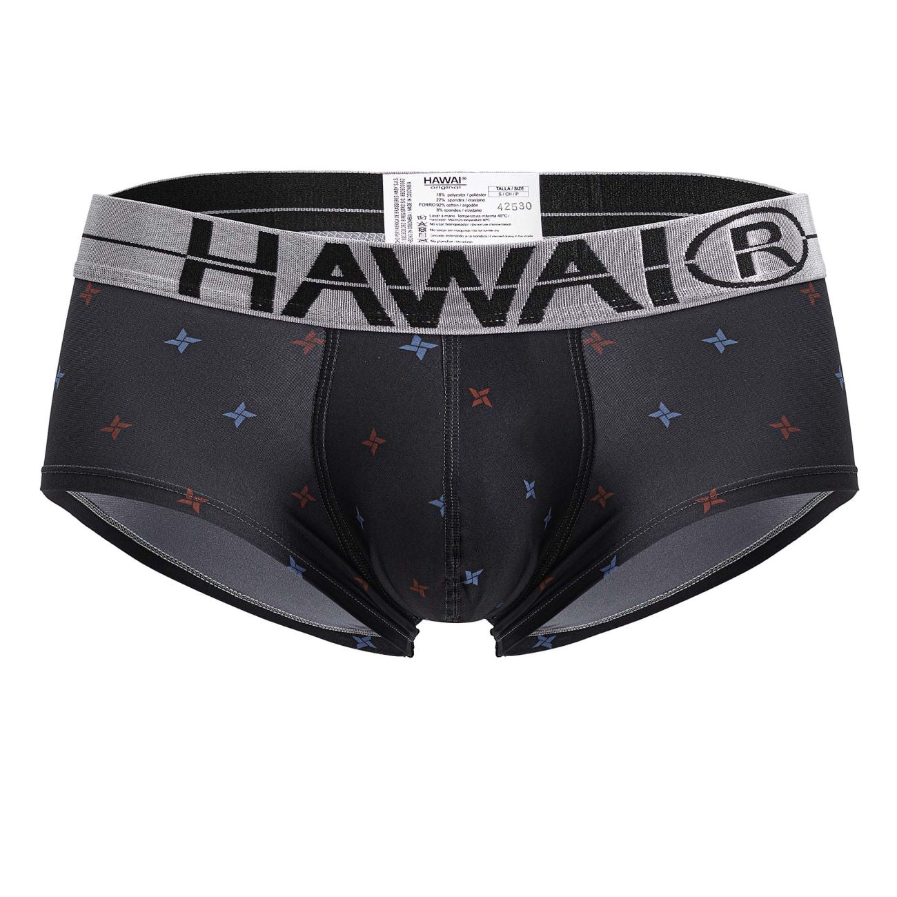 HAWAIR 42530 Printed Microfiber Briefs Grey