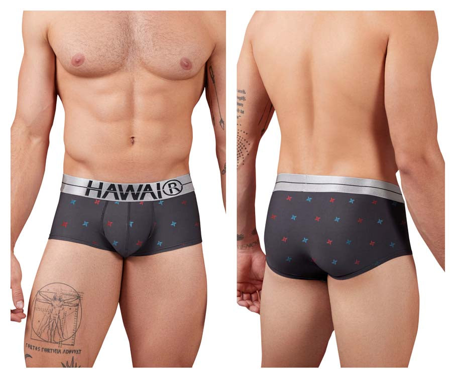 HAWAIR 42530 Printed Microfiber Briefs Grey