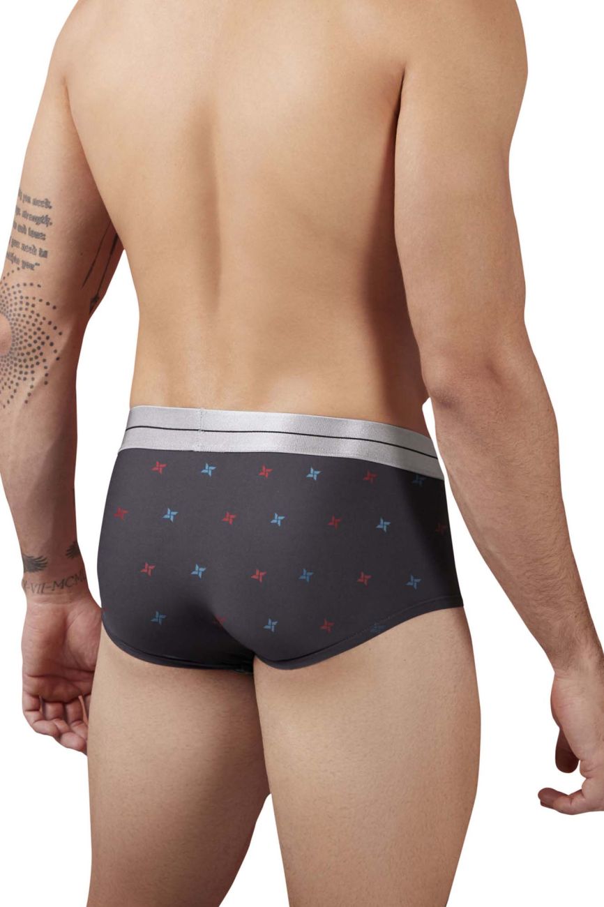 HAWAIR 42530 Printed Microfiber Briefs Grey