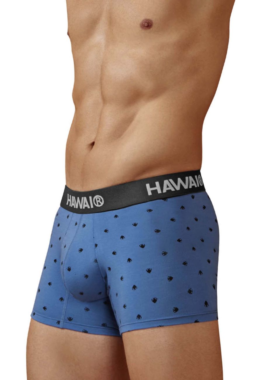 HAWAIR 42571 Cotton Blend Male Daily Wear Trunks Blue Quartz