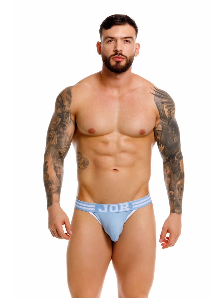 JOR 2323 College Mens Clean & Bold Thongs Blue Plus Sizes