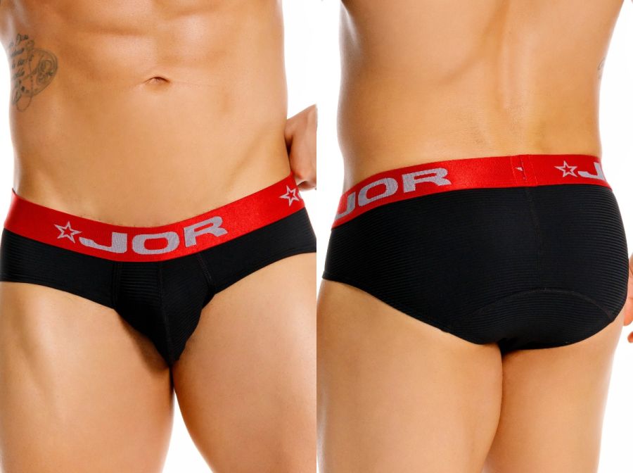 JOR 2443 Astor Male Essential Athletic Style Briefs Black Plus Sizes