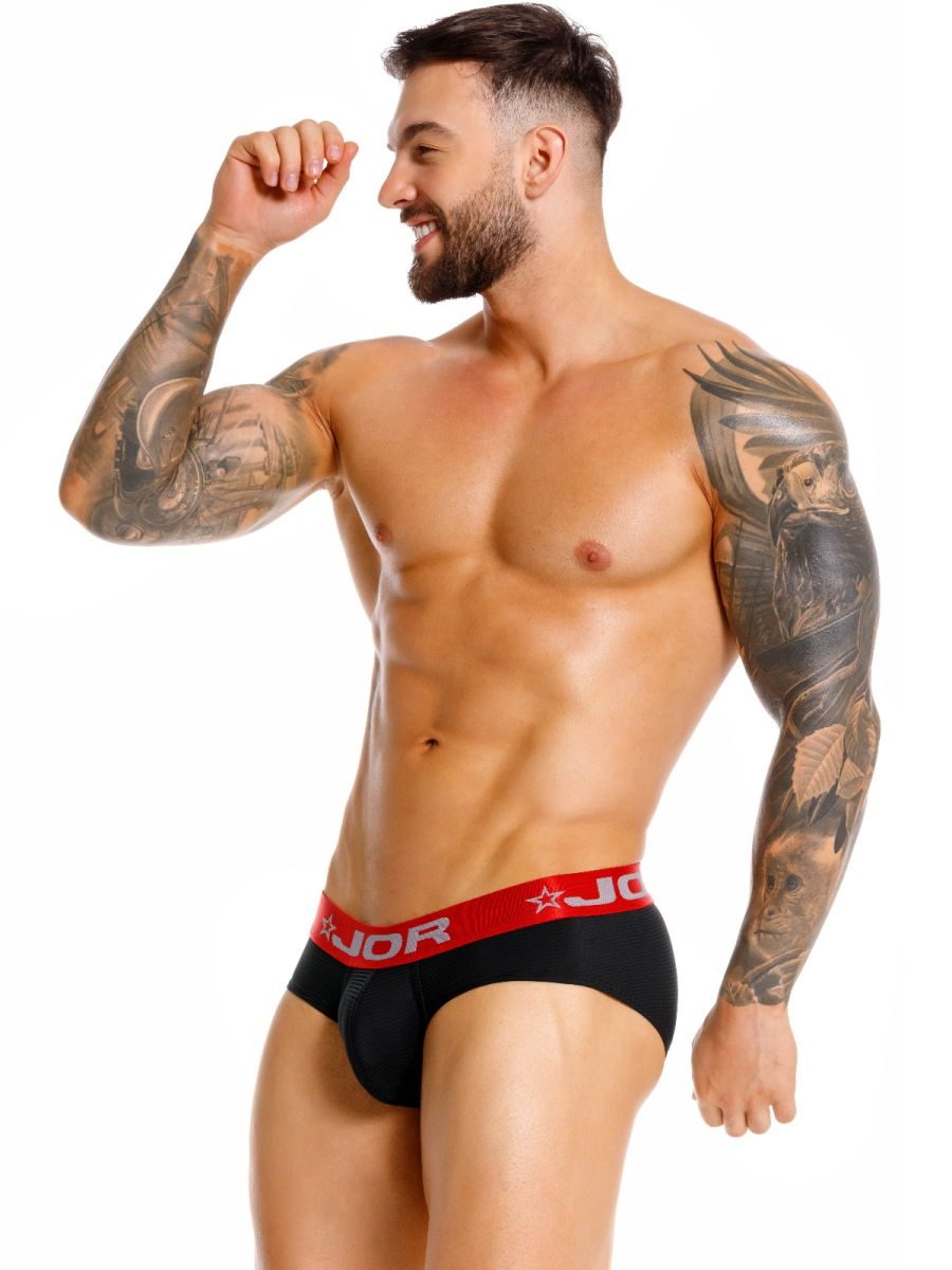 JOR 2443 Astor Male Essential Athletic Style Briefs Black Plus Sizes
