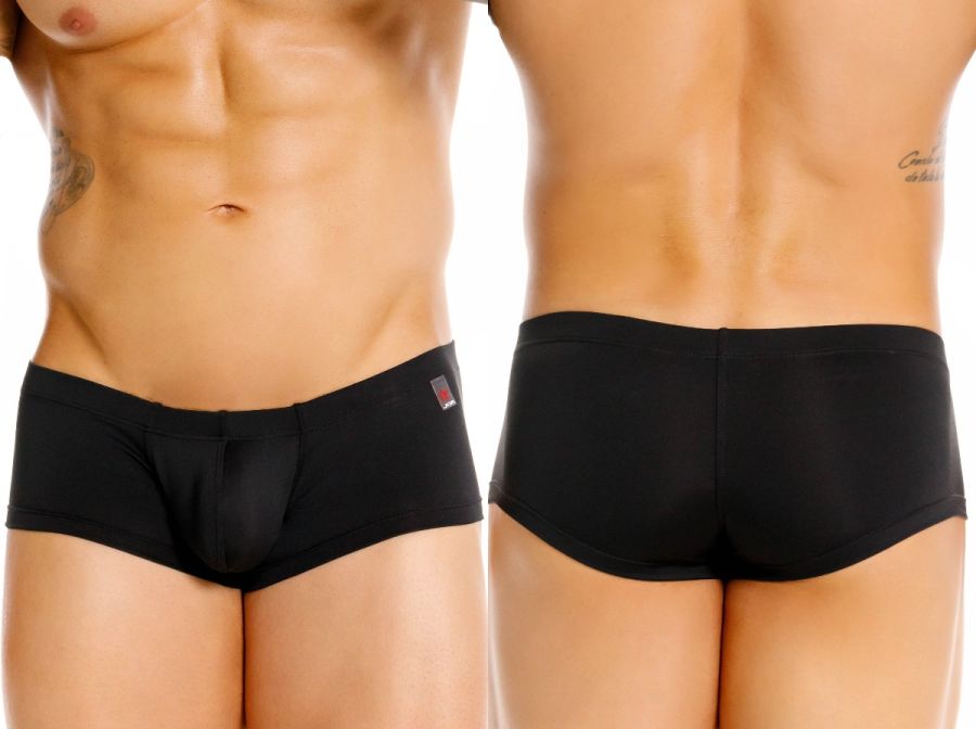 JOR 2449 Invisible Mens Sleek Low-rise Cut Trunks Black Plus Sizes