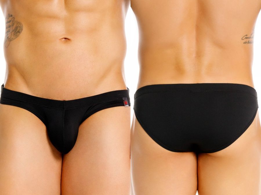 JOR 2450 Invisible Mens Sleek Low-rise Cut Briefs Black Plus Sizes