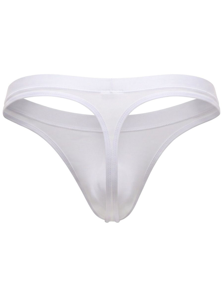 JOR 2451 Invisible Mens Sleek Low-rise Cut Thongs White Plus Sizes