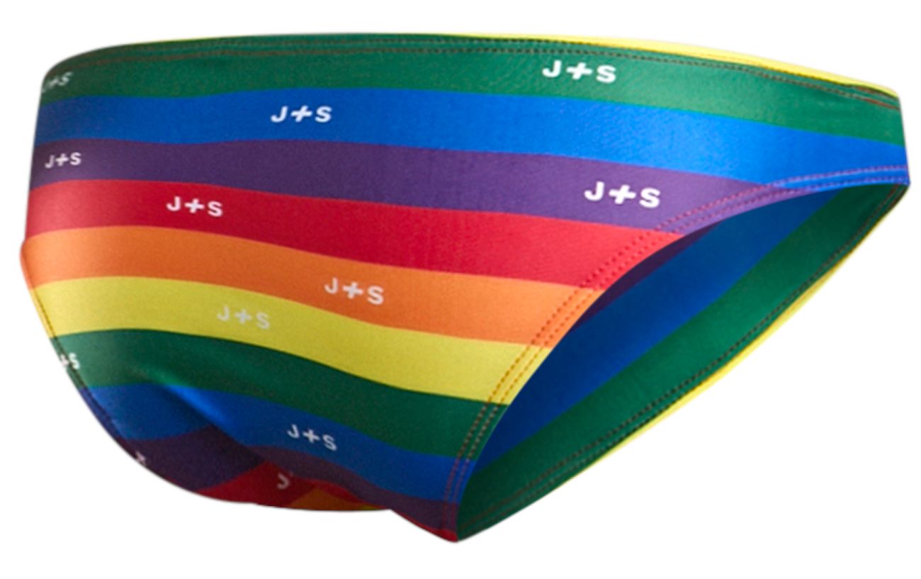 JUSTIN+SIMON XSJ01 Classic Silky Bikini Pride Flag Plus Sizes