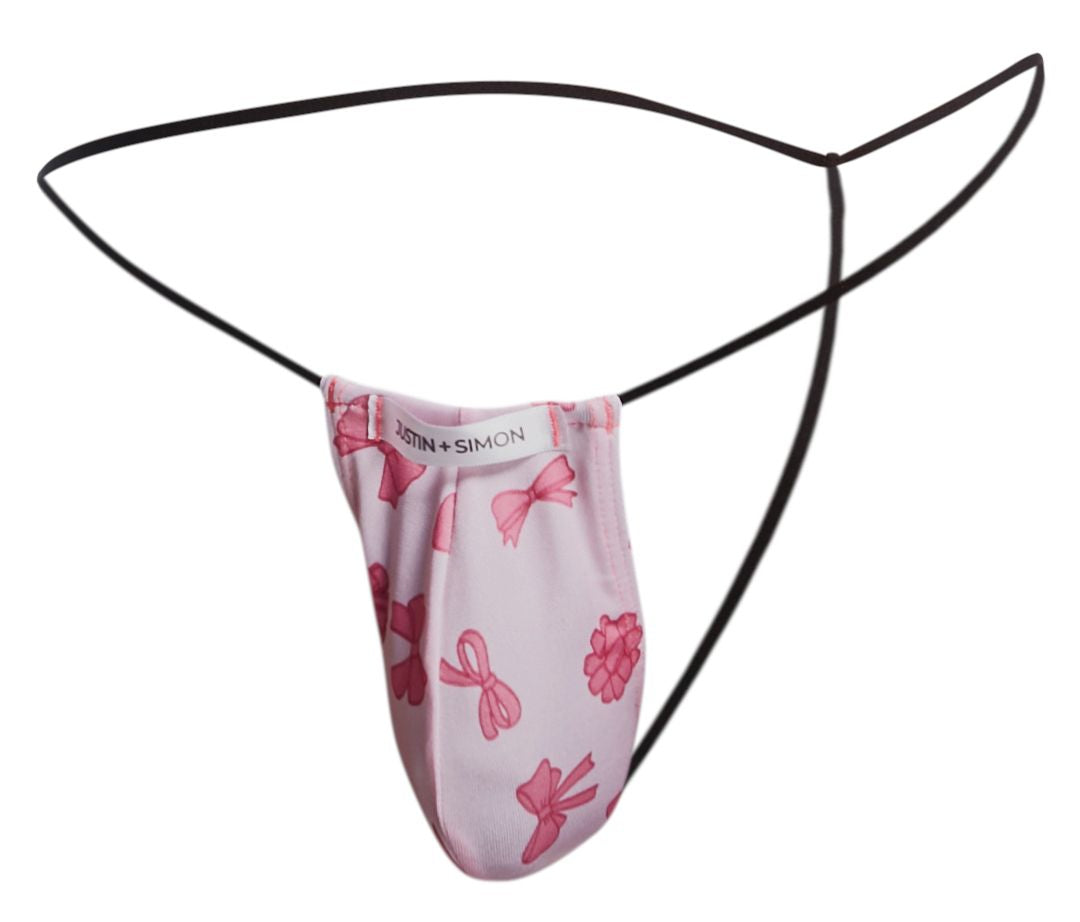 JUSTIN+SIMON XSJ02 Silky G-String Bulge Coquette Bows
