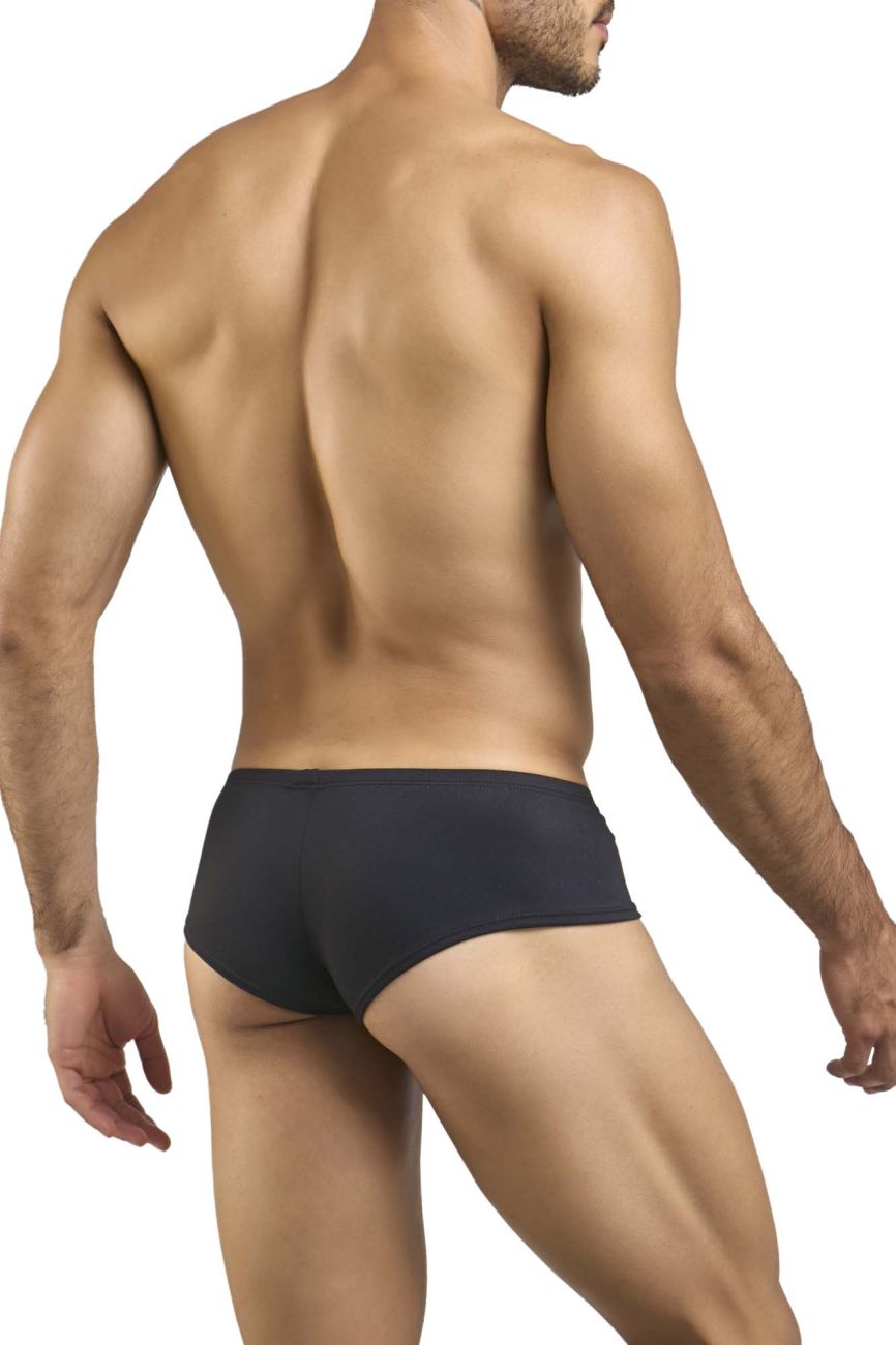 JUSTIN+SIMON XSJ13 Mens Cheeky Bulge Boxer Short Peach Black Plus Sizes