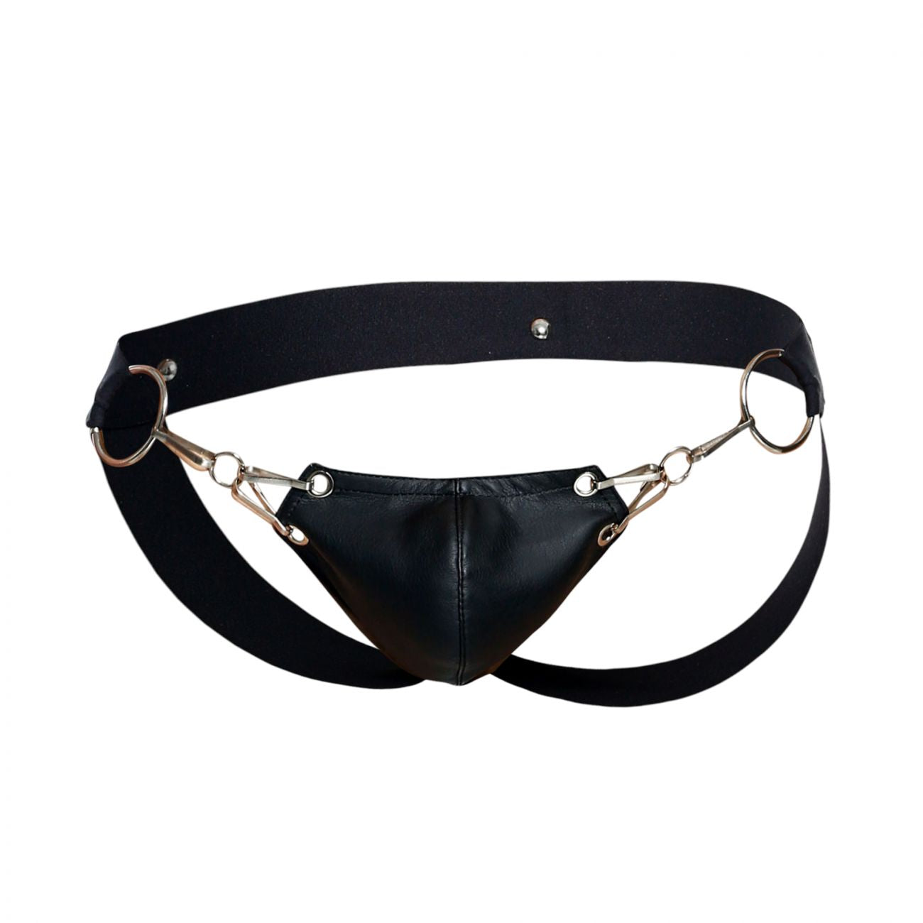 MaleBasics DMBL03 DNGEON Snap Vinyl Look Jockstrap Black