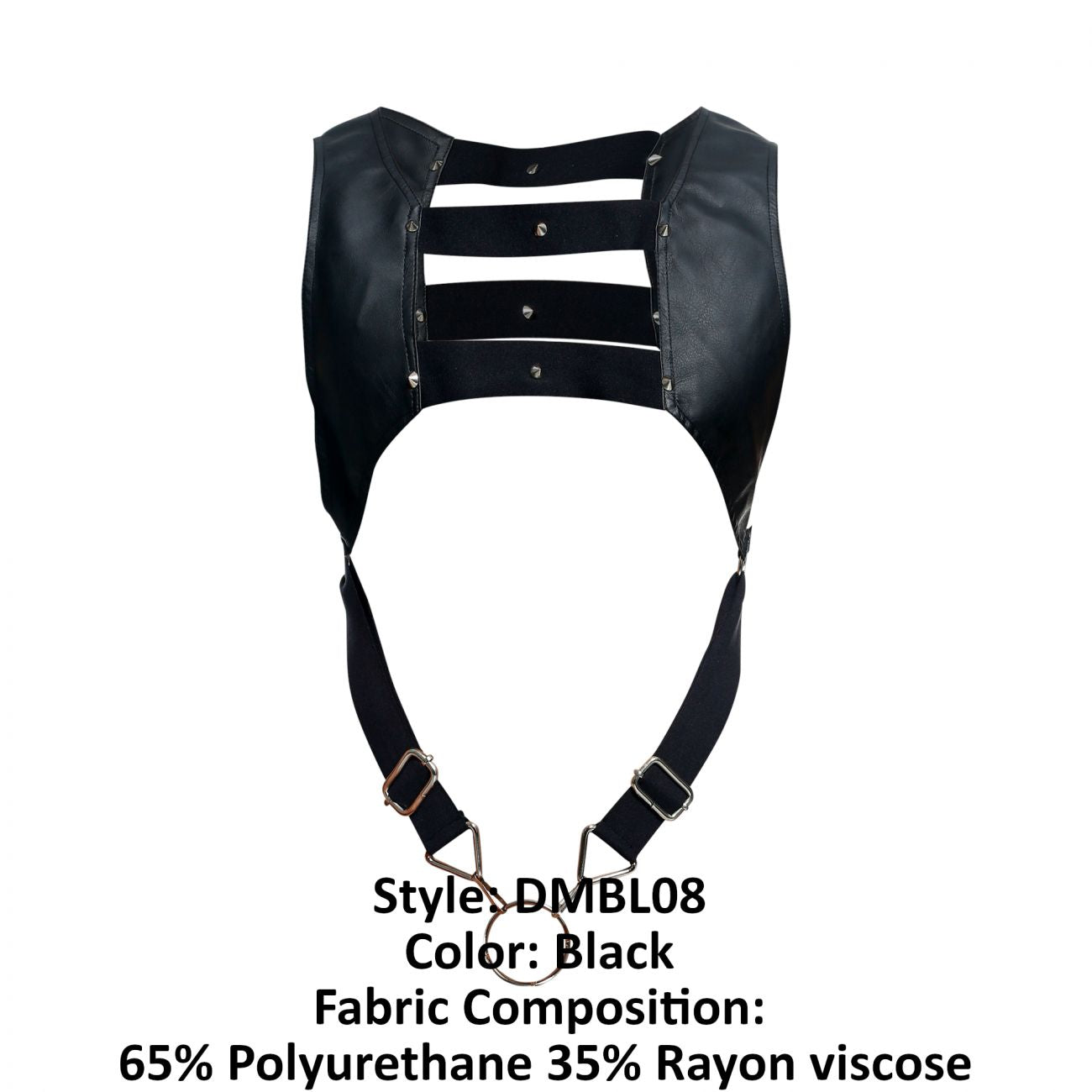 MaleBasics DMBL08 DNGEON Croptop Cockring Harness Black