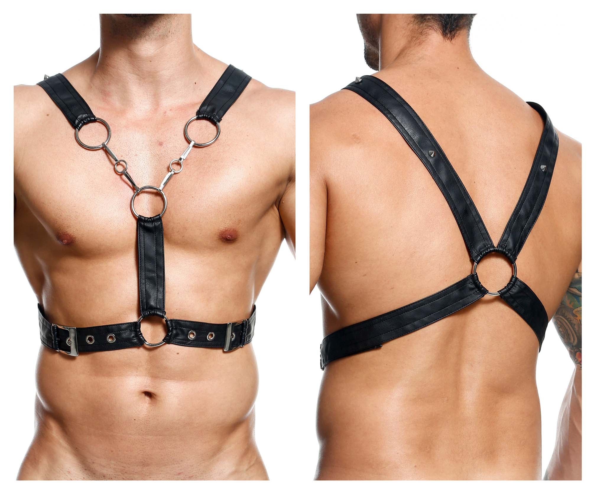 MaleBasics DMBL09 DNGEON Cross Chain Harness Mens Exteme Underwear Black