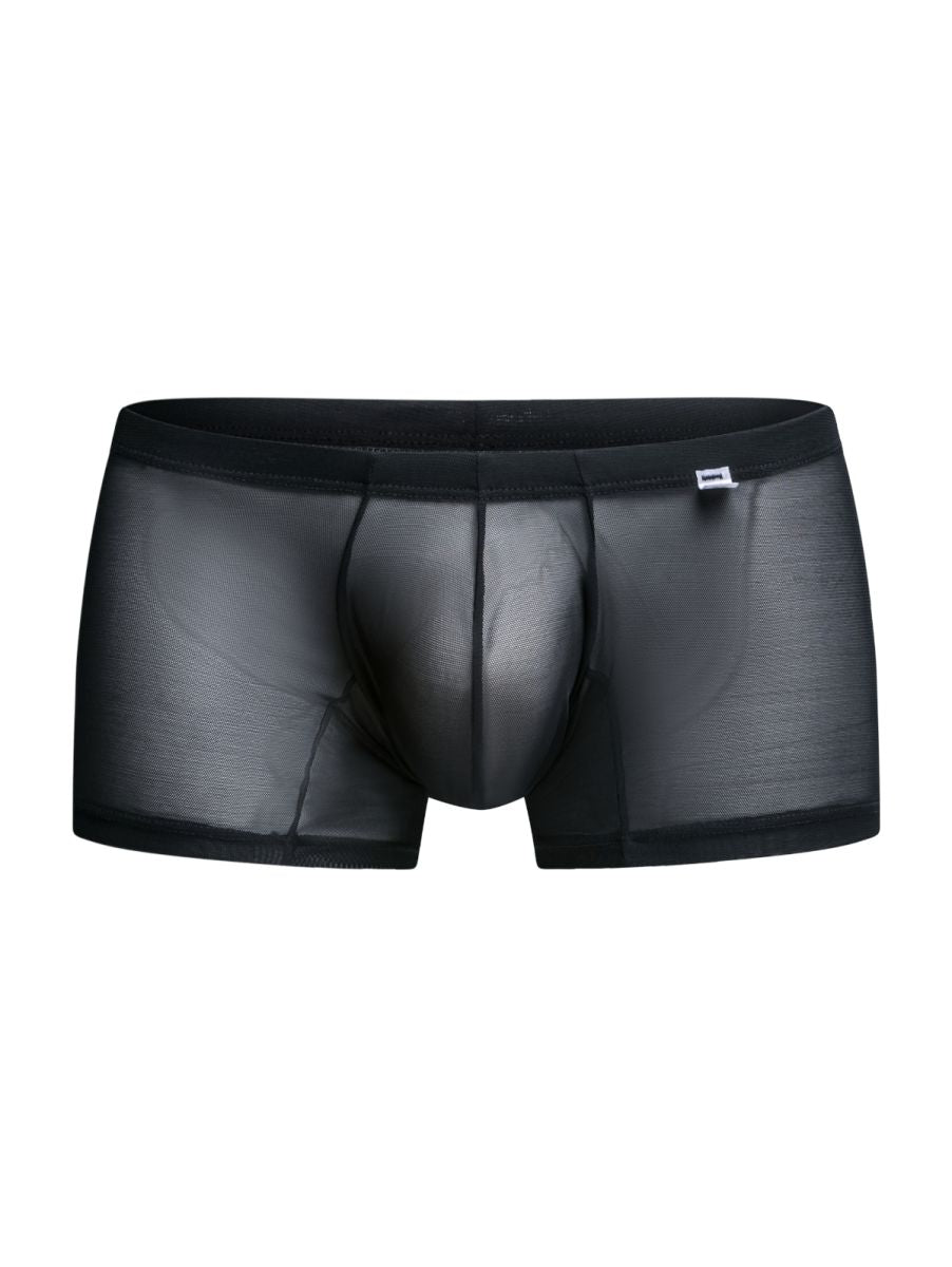 MaleBasics MBL78 Mens Sexy barely There Trunks Black Mesh