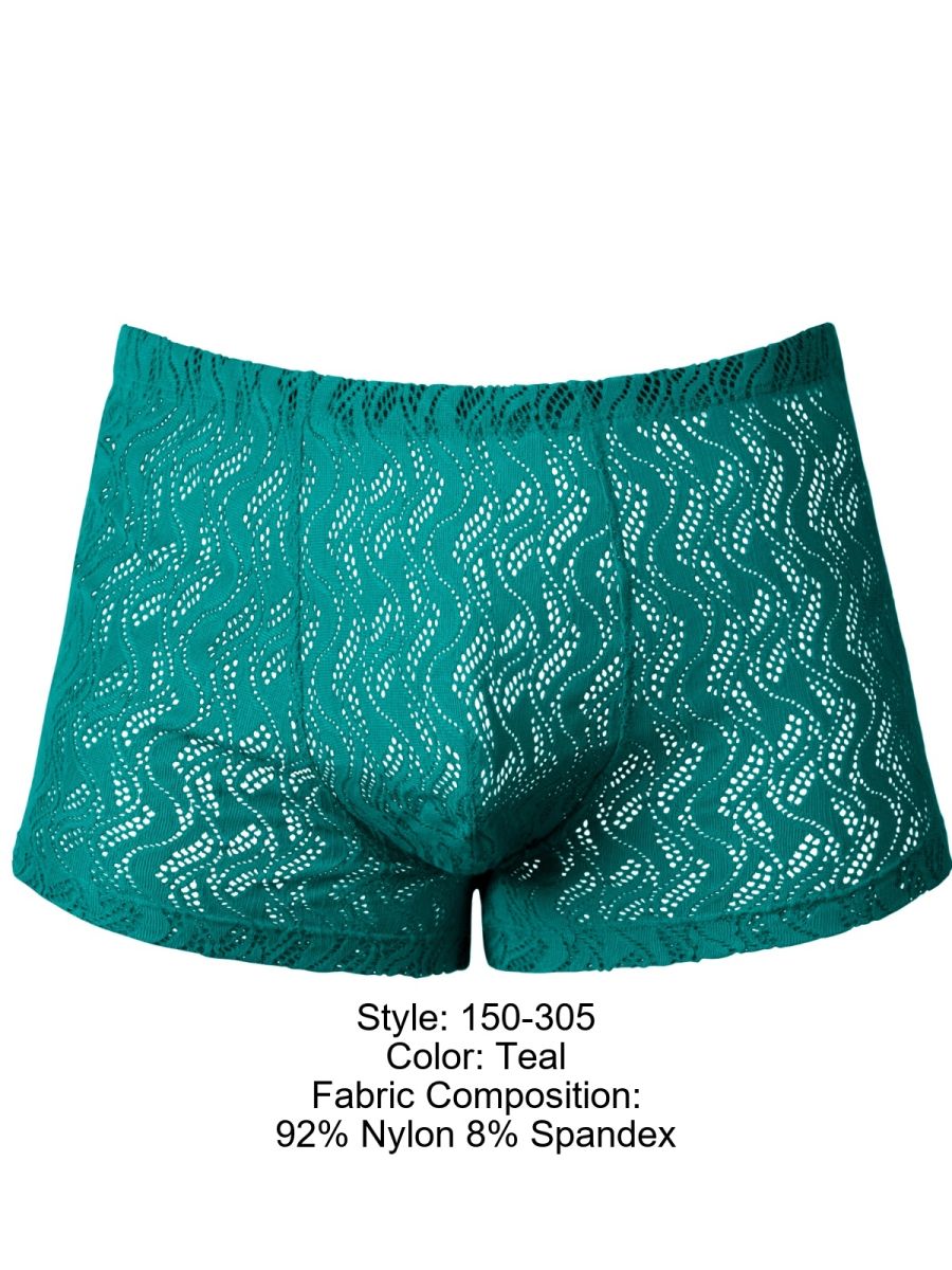 Male Power 150-305 Male Sheer Ripple Pouch Short Teal