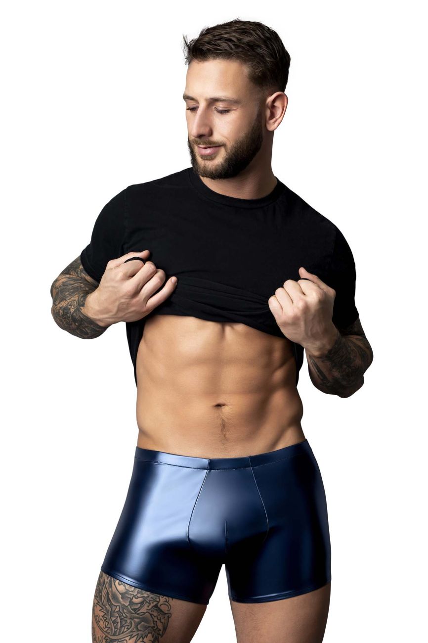 Male Power 153-301 Liquid Onyx 2.0 Male Wetlook Pouch Short Blue