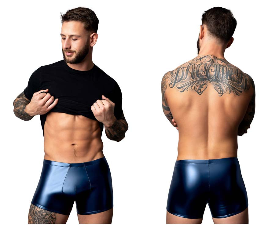 Male Power 153-301 Liquid Onyx 2.0 Male Wetlook Pouch Short Blue