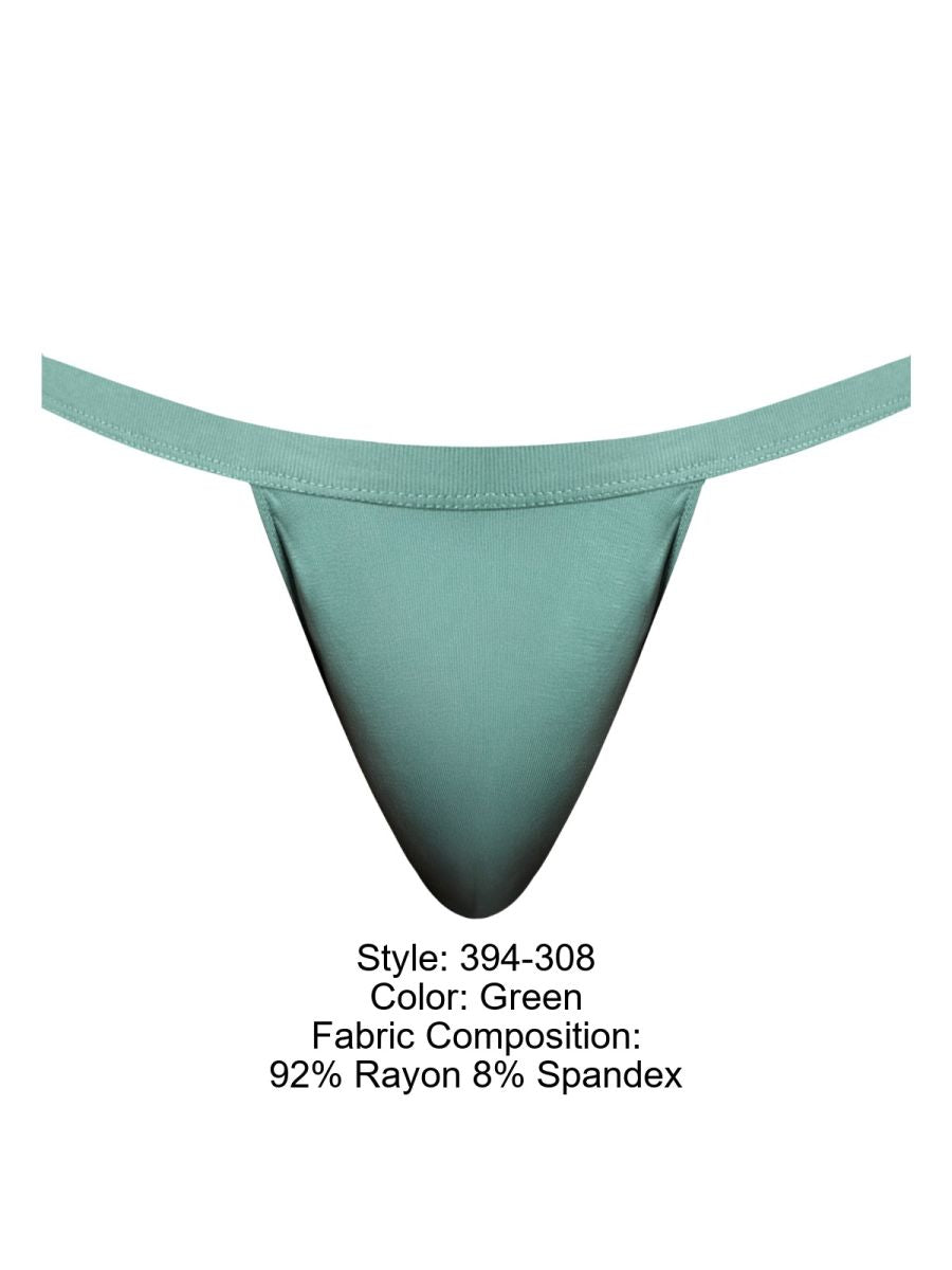 Male Power 394-308 Mens Strappy Back Eco Cozy Jock Green