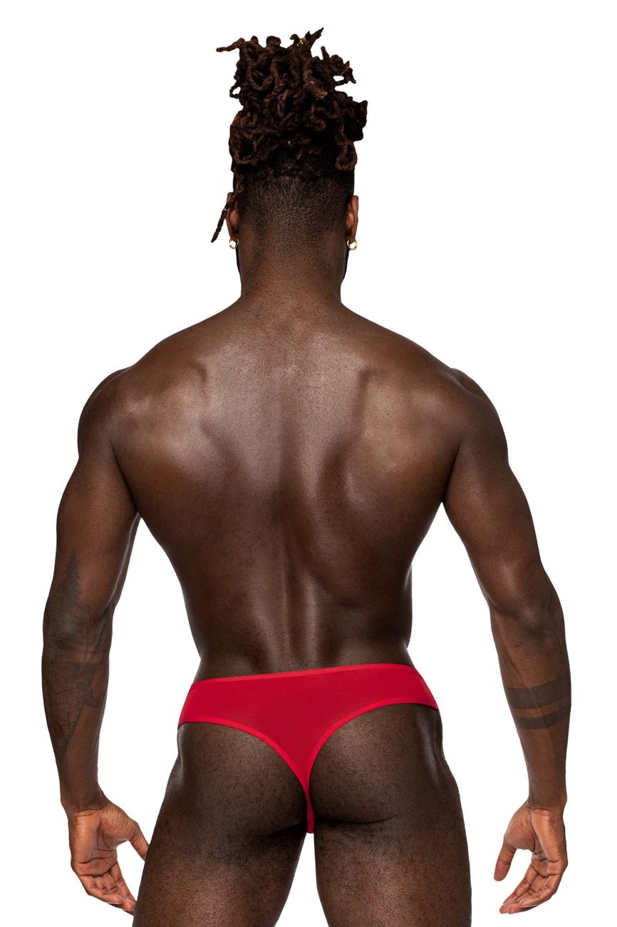 Male Power 409-280 Sassy Lace Open Ring Thong Red