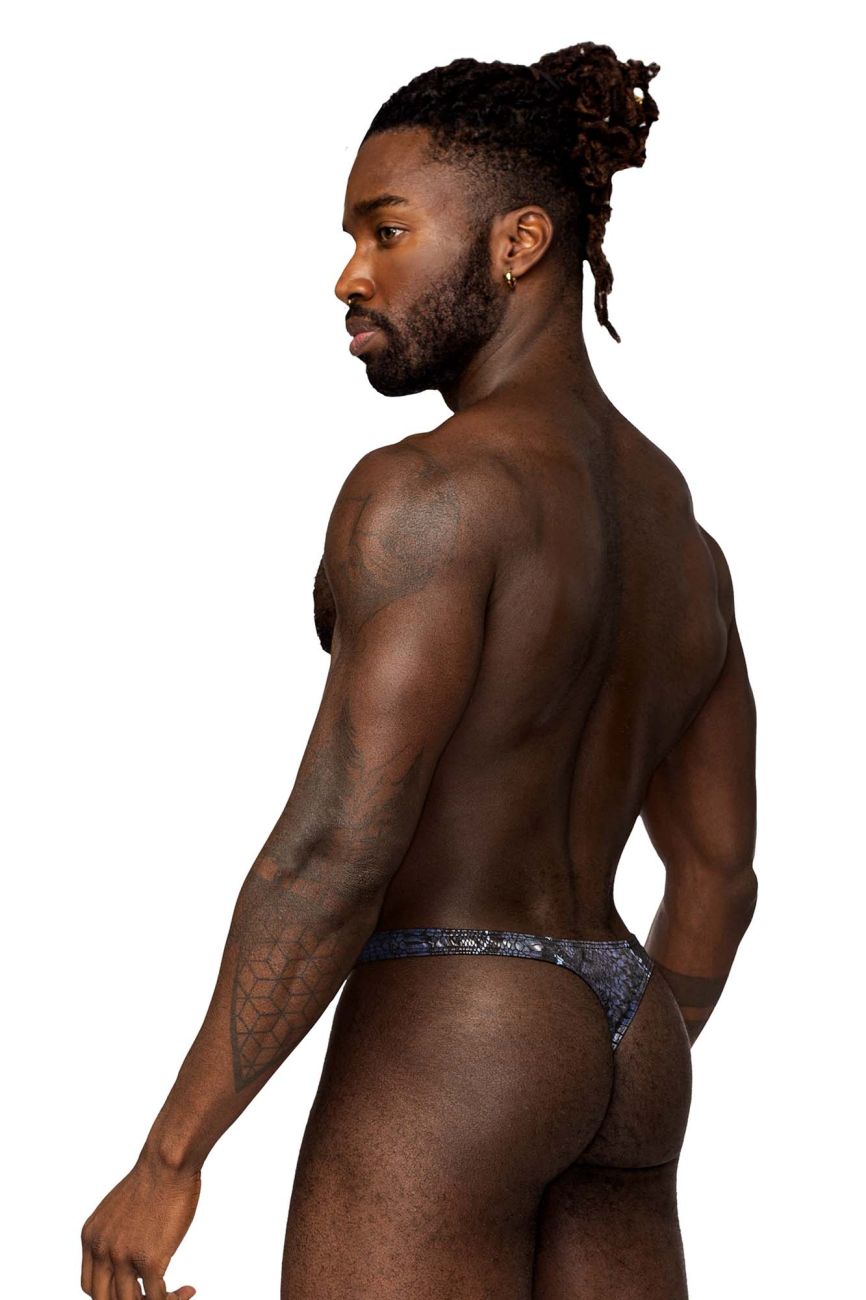 Male Power 409-282 S-naked Criss Cross Thong Black-Blue