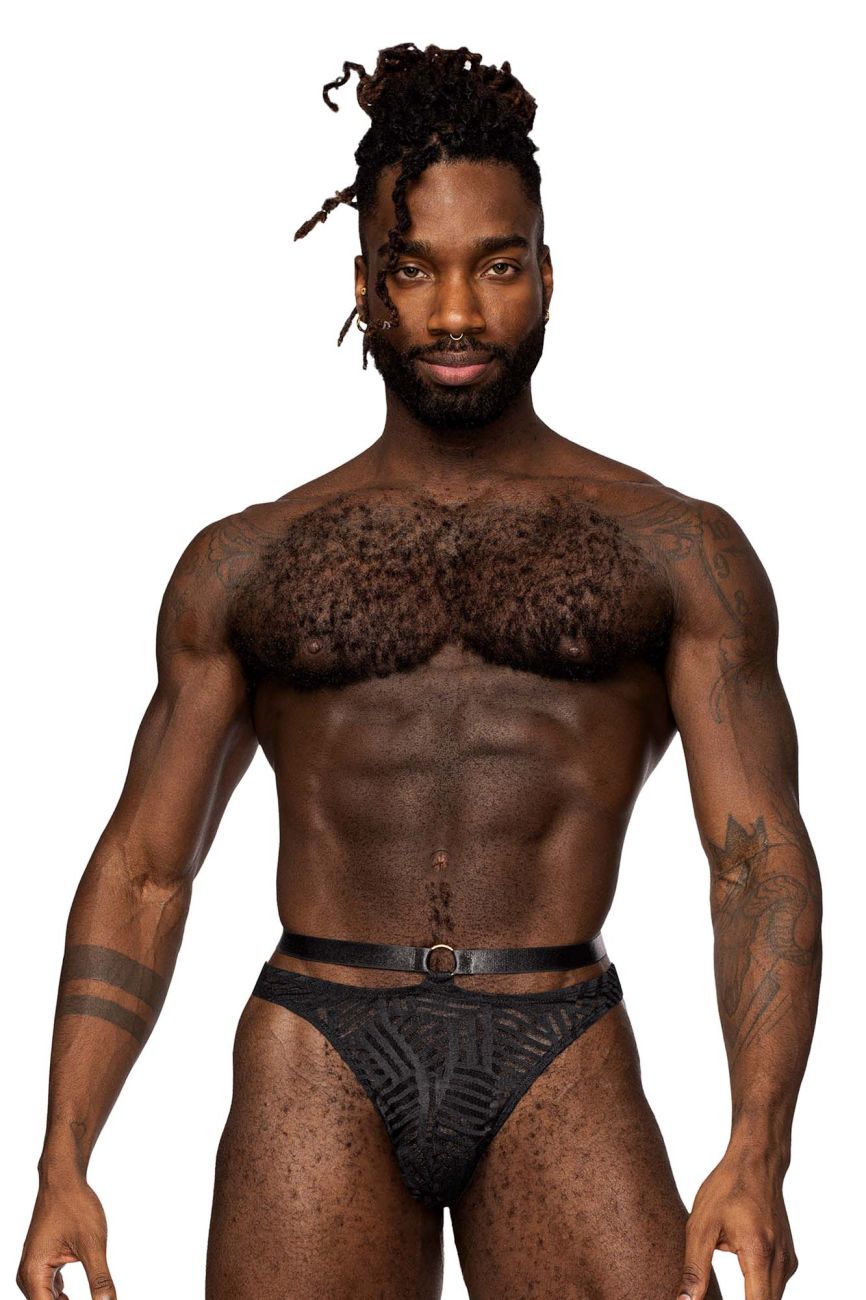 Male Power 415-284 Rude Awakening Strap Thong Black