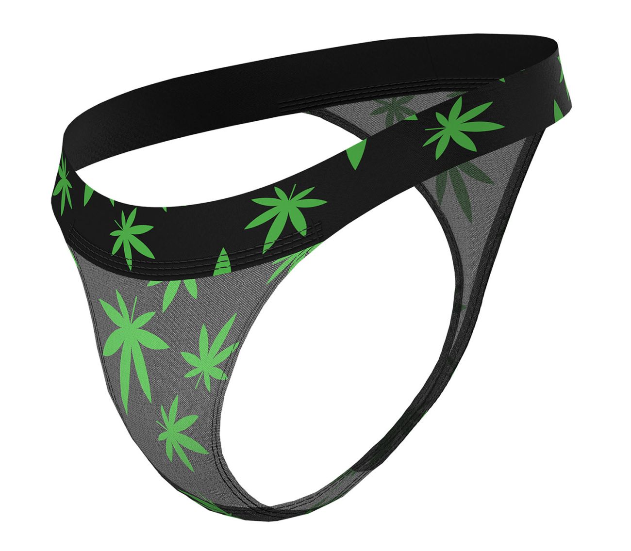 JCSTK - Male Power 433-294 Hazy Dayz Micro Thong Pot Leaf