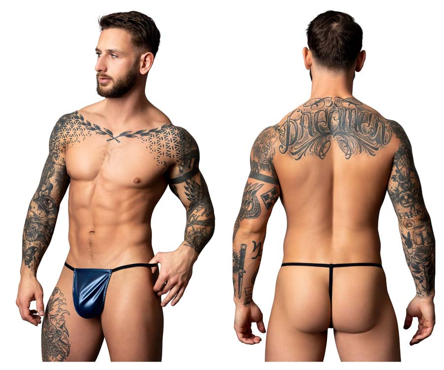 Male Power 450-301 Liquid Onyx 2.0 Mens G-String Blue