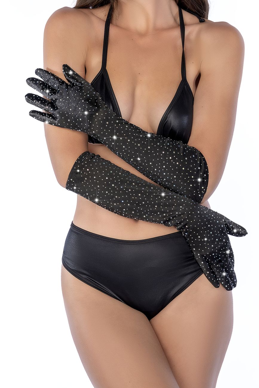 Mapale 135 Satin Rhinestone Opera Gloves