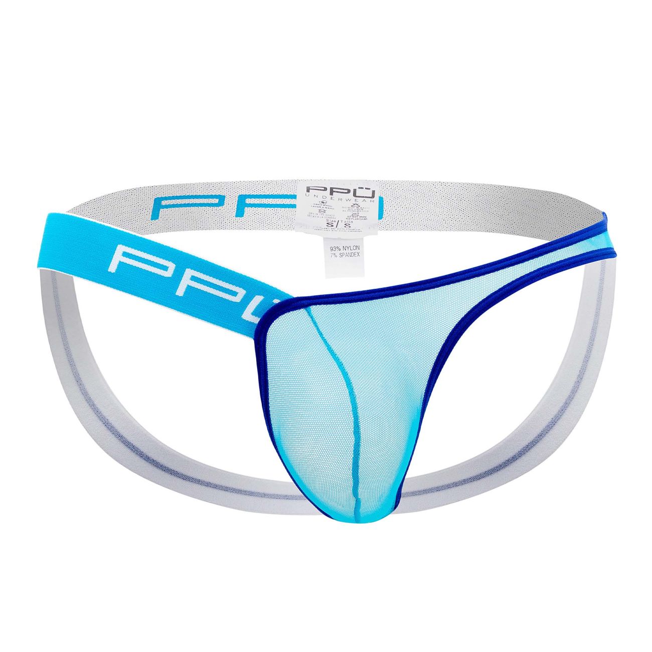 PPU 2308 One Side Mesh Jockstrap Turquoise