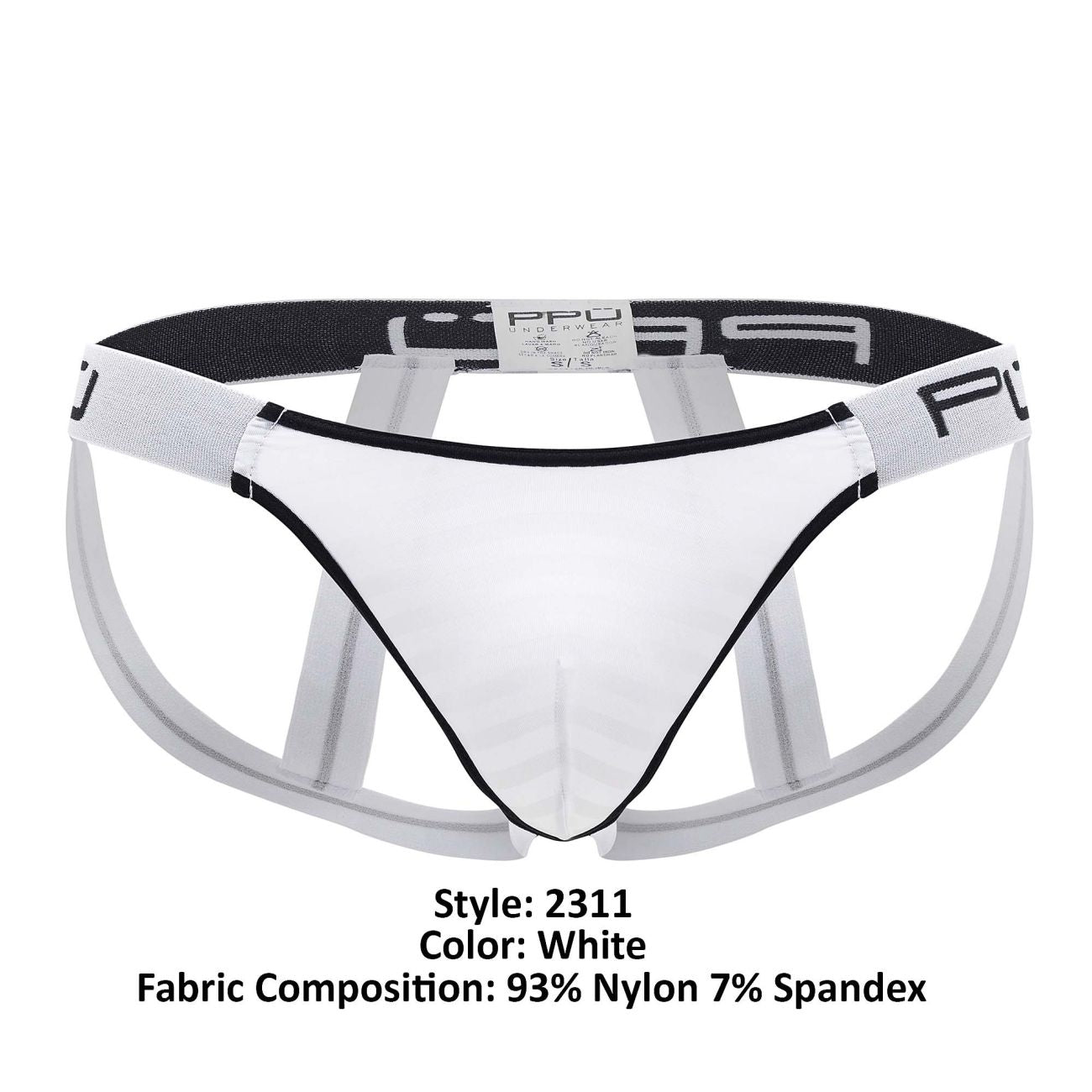 PPU 2311 Microfiber Jockstrap White