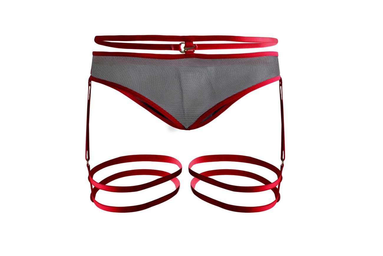 Pikante 1082 Lujueria Garter Thongs Red