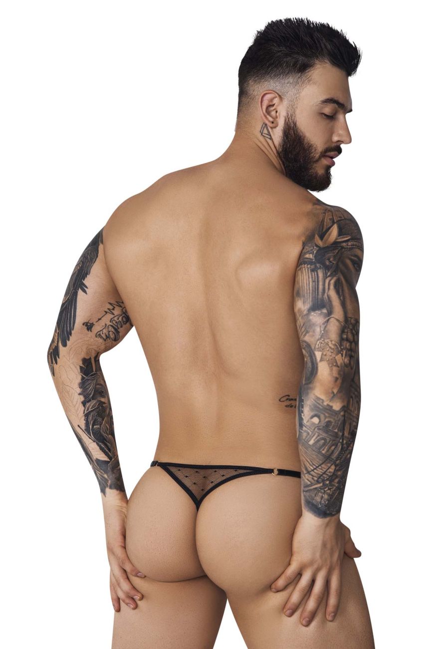 JCSTK - Pikante 1094 Oomph Mesh Thongs Black