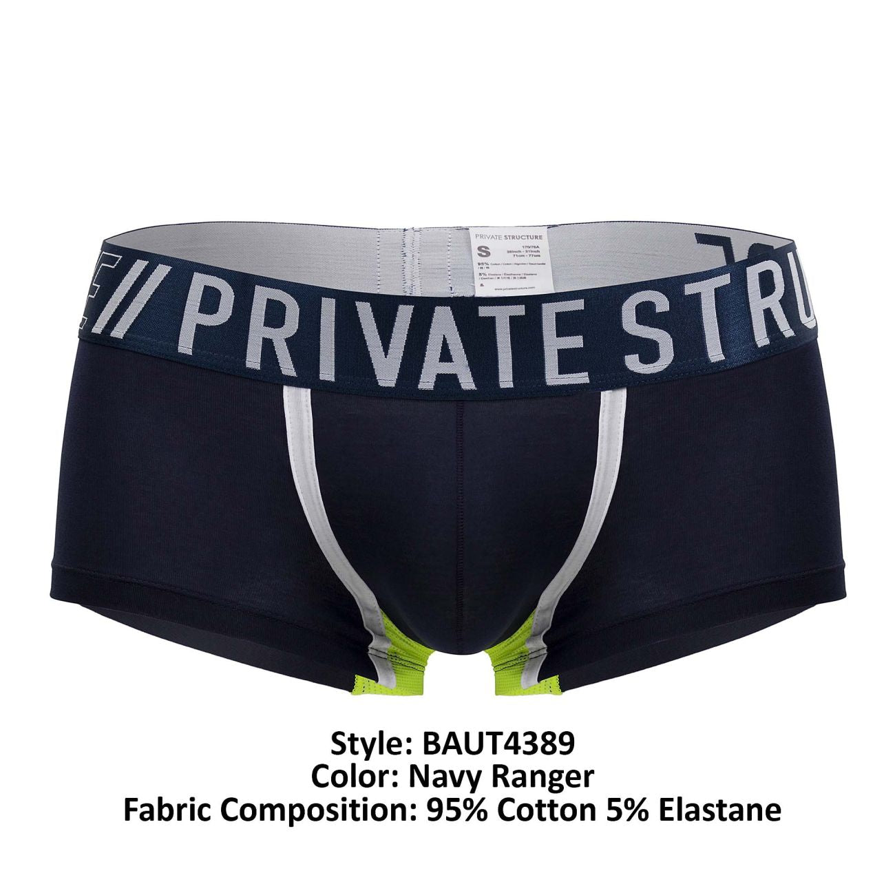 Private Structure BAUT4389 Athlete Trunks Navy Ranger