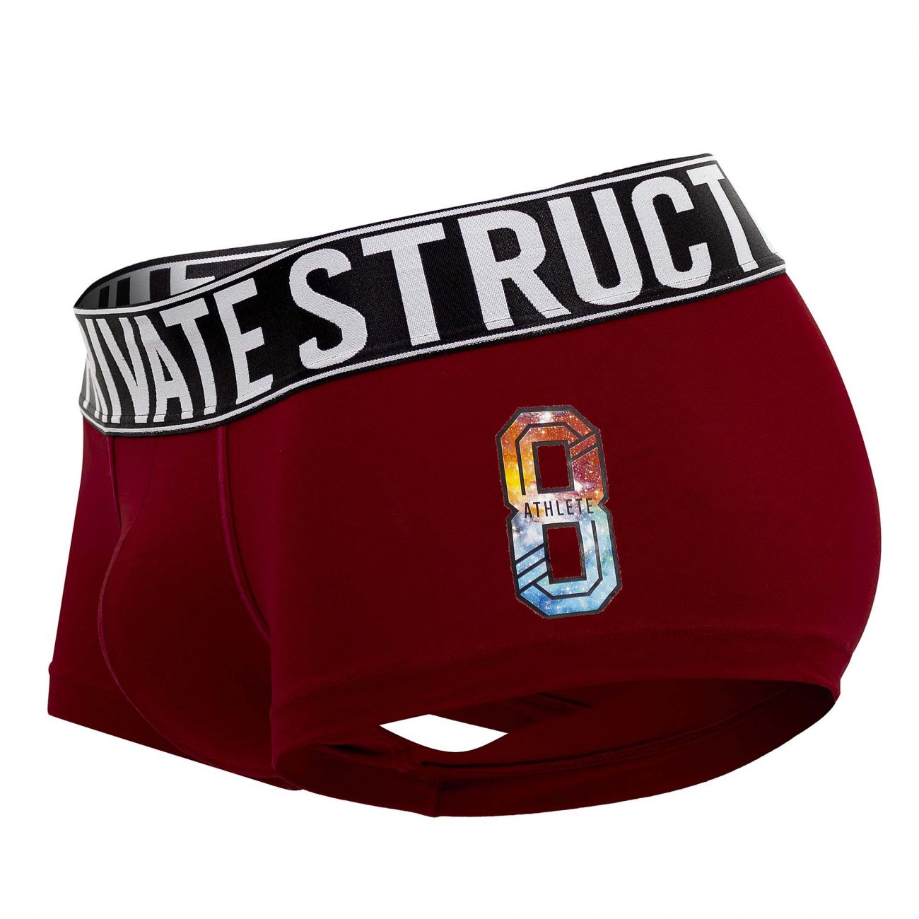 Private Structure BAUX4196 Athlete Trunks Red