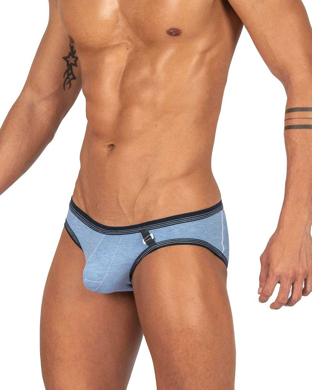 Private Structure LCUT4358 Barn Boy Low Rise Mini Brief Denim