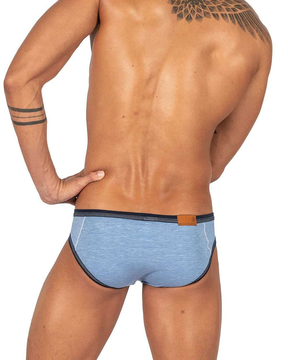 Private Structure LCUT4358 Barn Boy Low Rise Mini Brief Denim