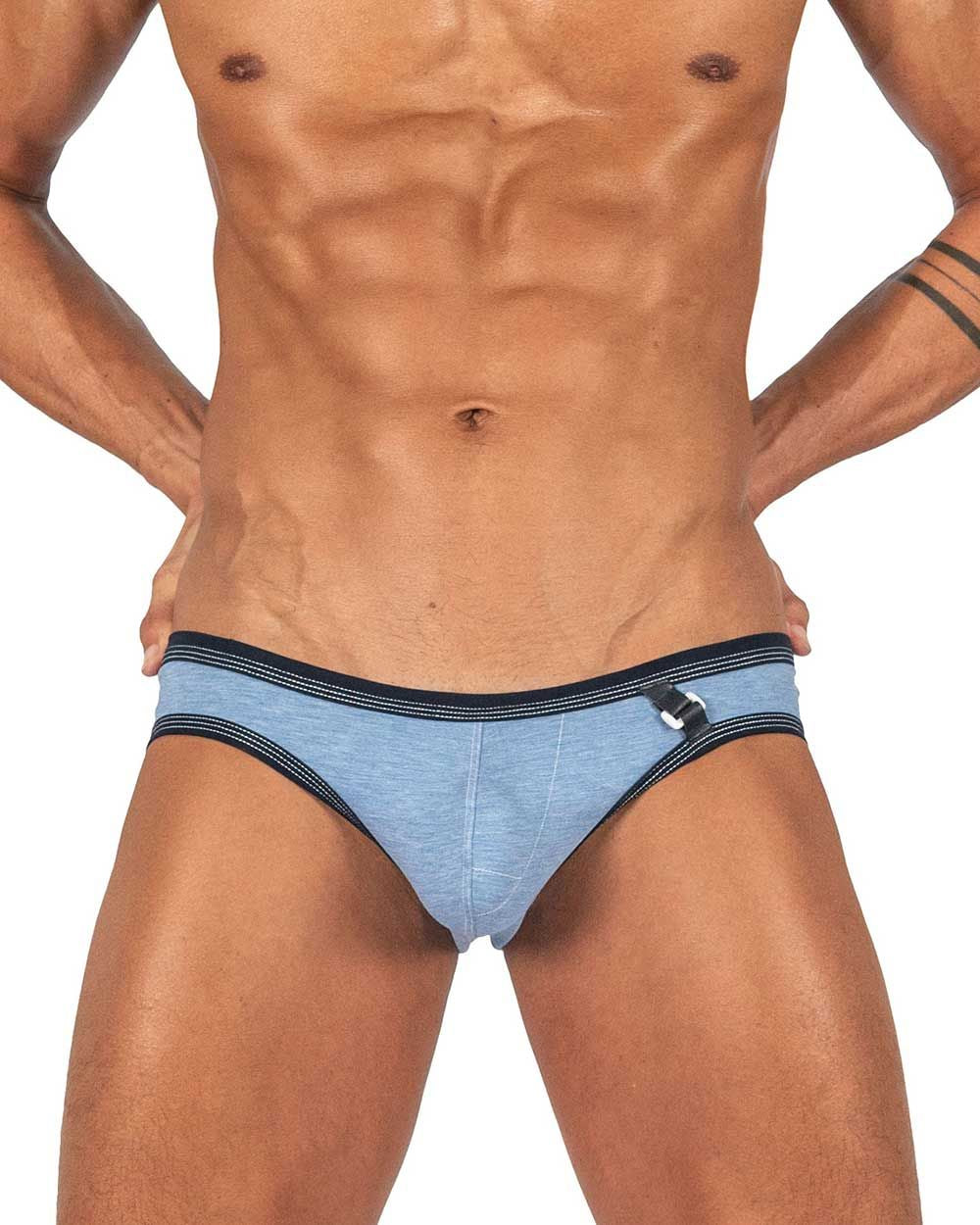 Private Structure LCUT4358 Barn Boy Low Rise Mini Brief Denim