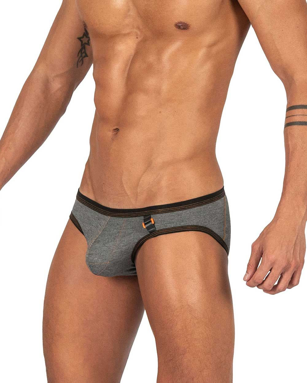 Private Structure LCUT4358 Barn Boy Low Rise Mini Brief Stone Gray