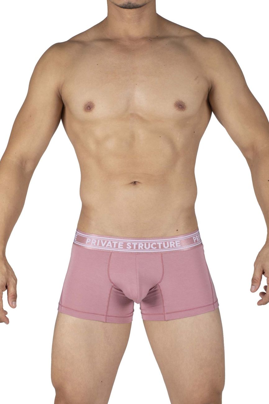 Private Structure PBUT4379 Bamboo Mid Waist Trunks Smoke Red