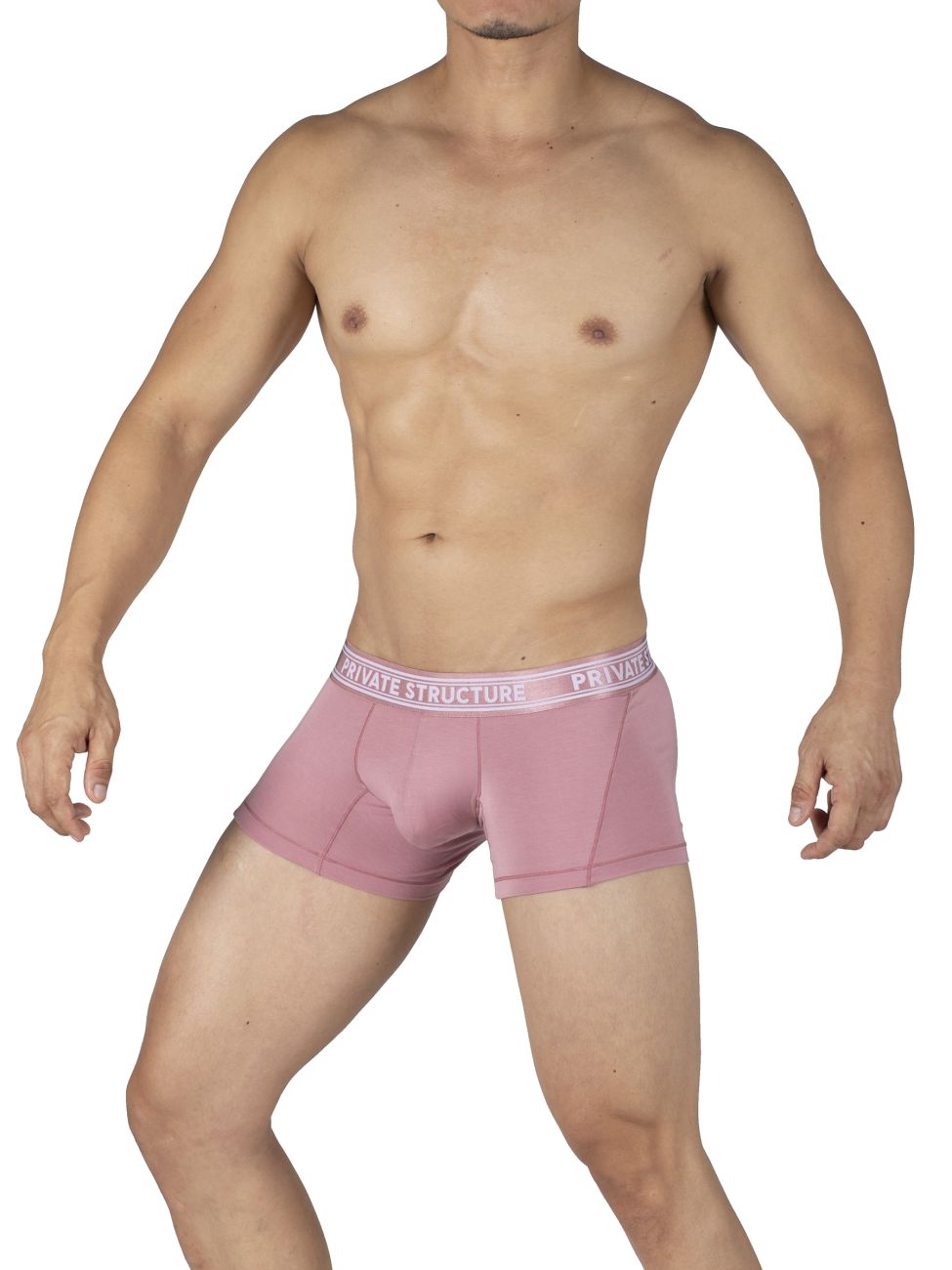 Private Structure PBUT4379 Bamboo Mid Waist Trunks Smoke Red