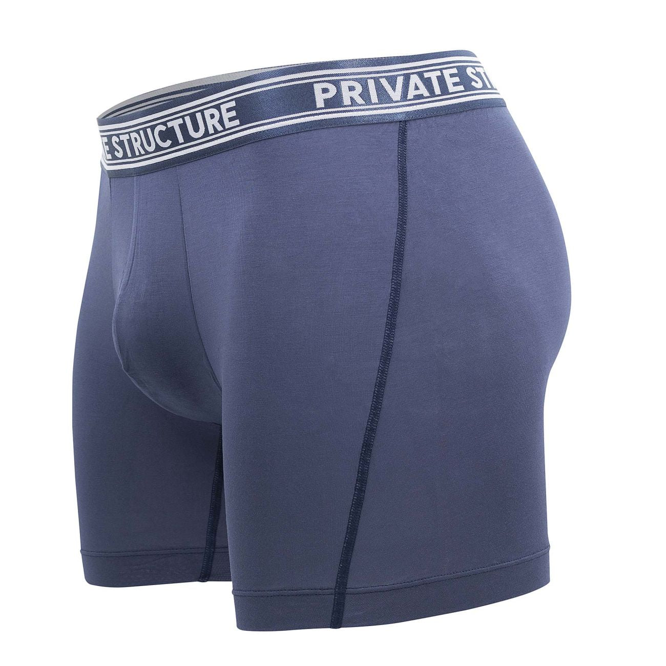 Private Structure PBUT4380 Bamboo Mid Waist Boxer Briefs Citadel Blue