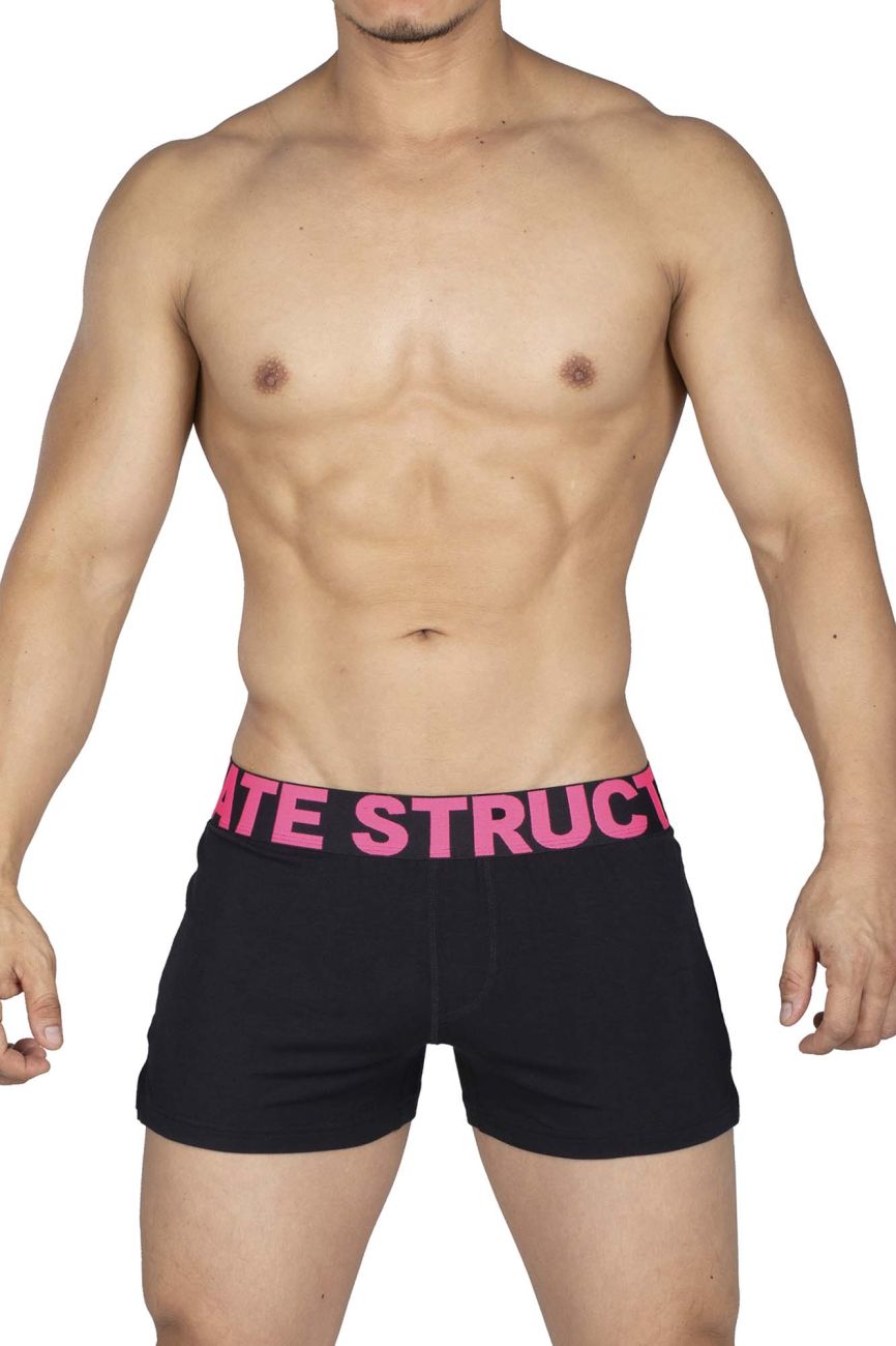 Private Structure PMUX4183 Modality Lounge Shorts Black Magenta