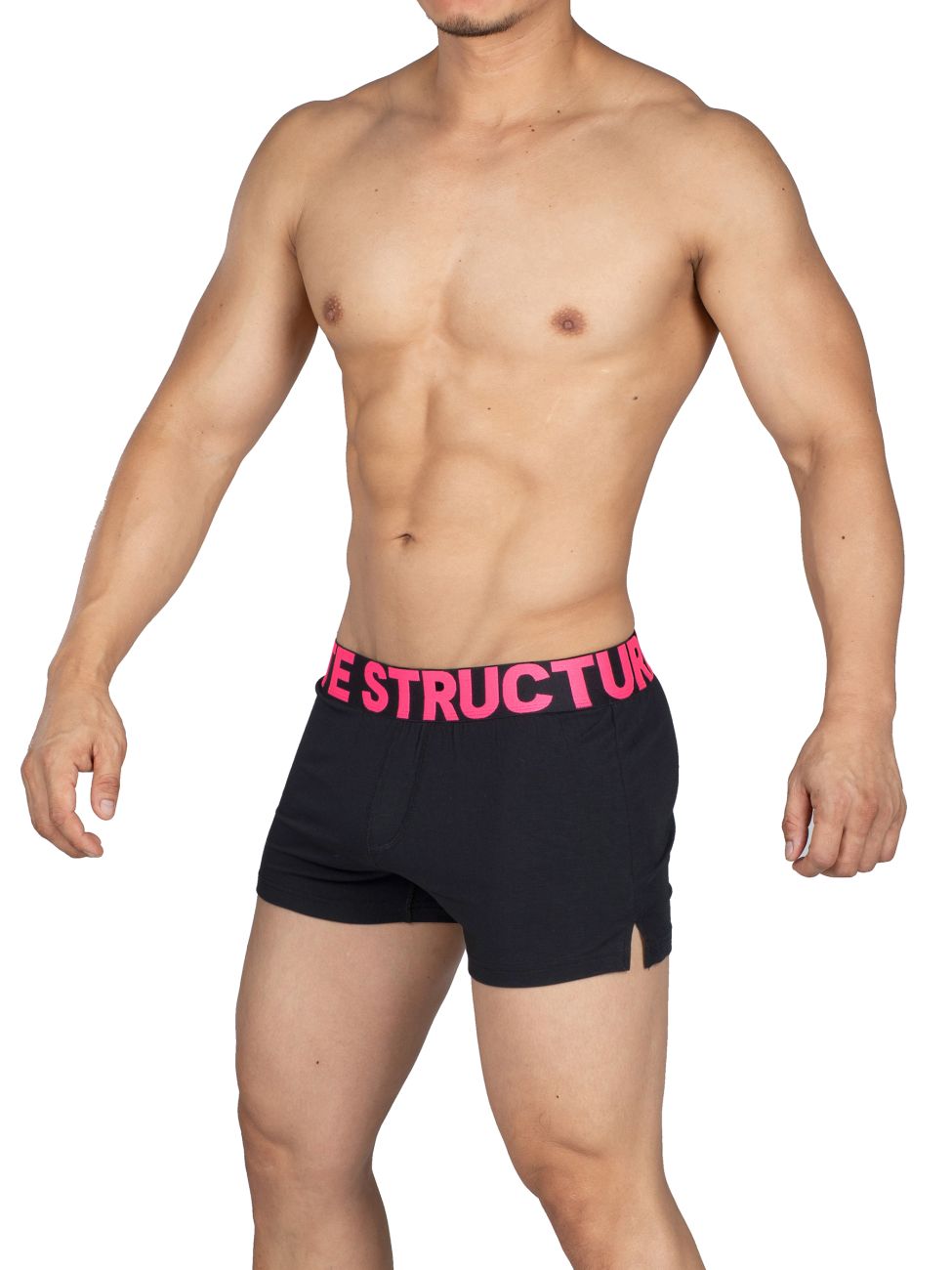 Private Structure PMUX4183 Modality Lounge Shorts Black Magenta