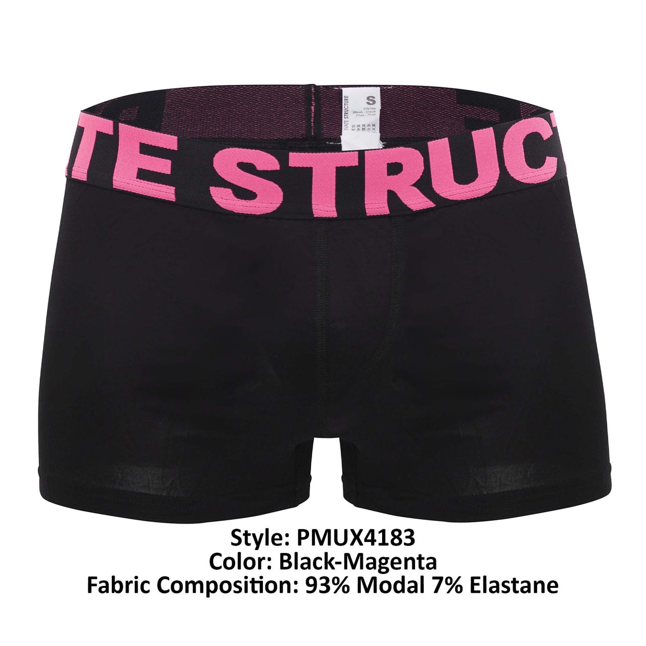 Private Structure PMUX4183 Modality Lounge Shorts Black Magenta