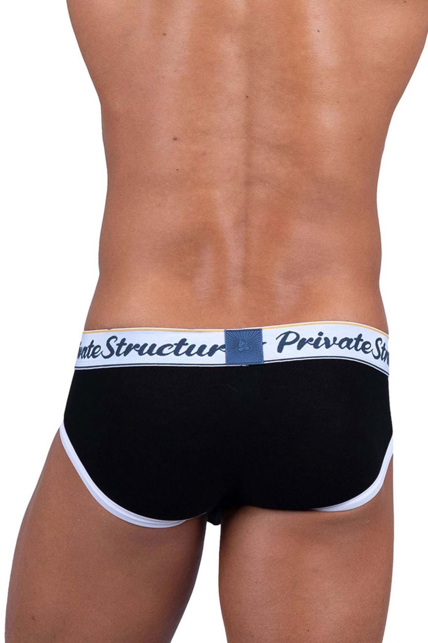 Private Structure SCUS4529 Classic Mid Waist Mini Briefs Black