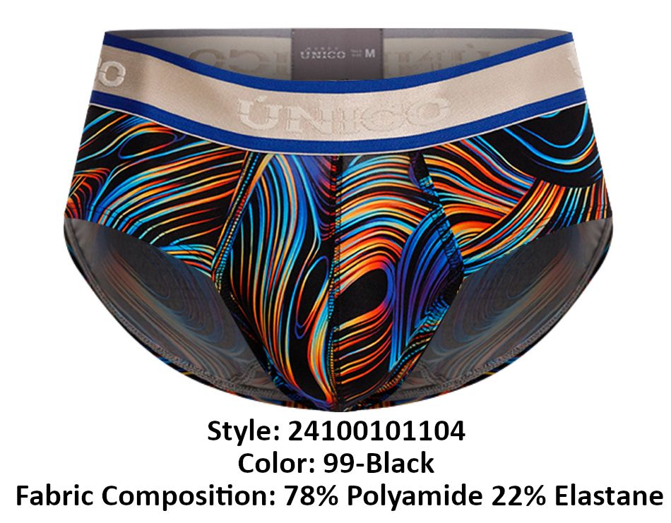 Unico 24100101104 Calamo Briefs Black Multi Coloured