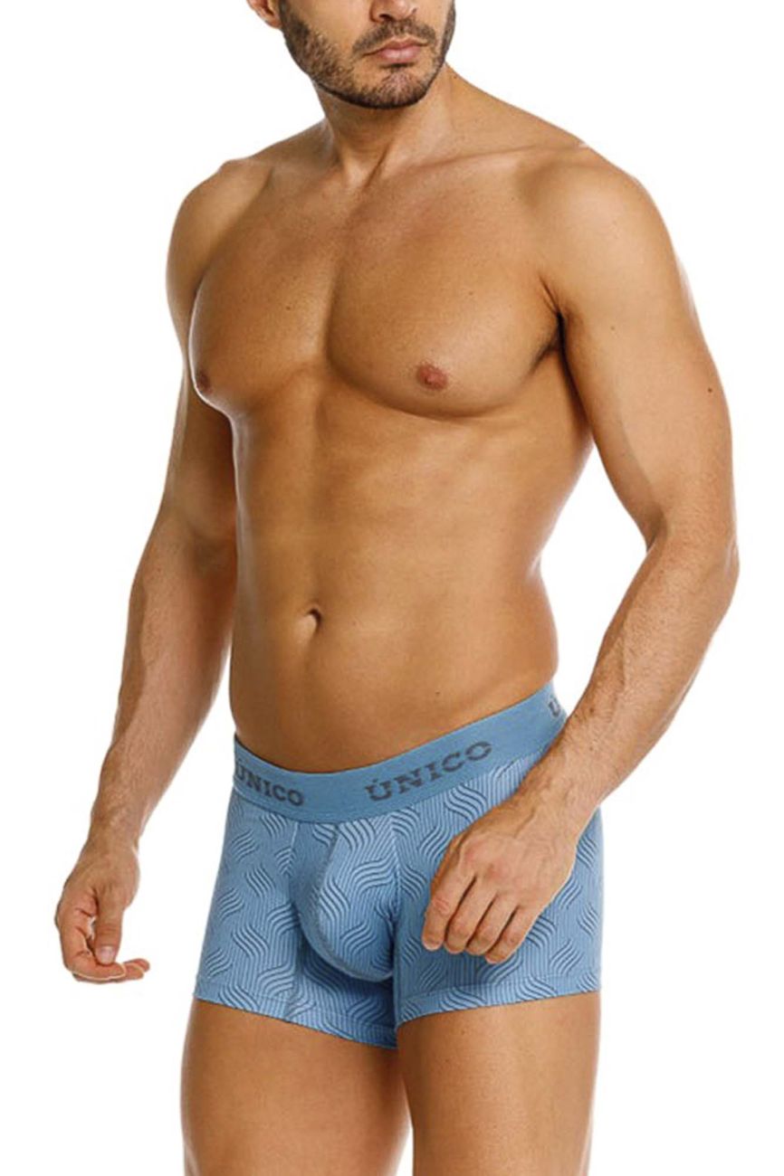 Unico 26020100111 Lenoso Mens Keep it Sleek Trunks Blue Plus Sizes
