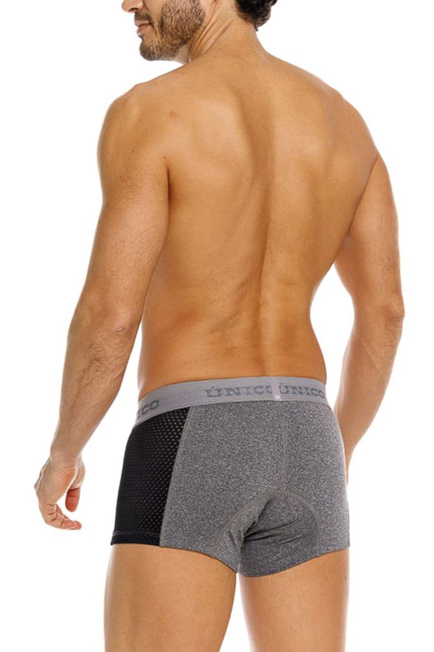 Unico 26020100121 Brio Male Power Up Your Everyday Trunks Gray  Plus Sizes