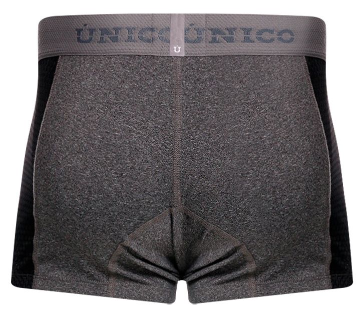 Unico 26020100121 Brio Male Power Up Your Everyday Trunks Gray  Plus Sizes