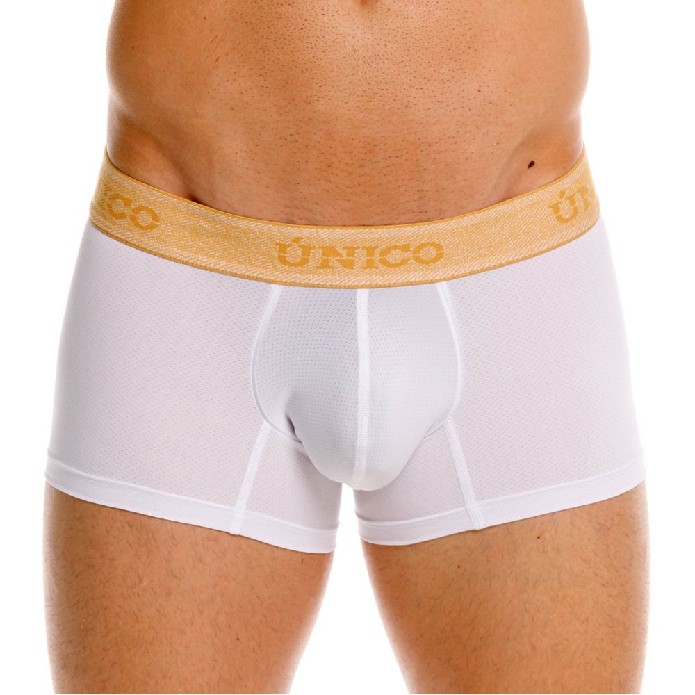 Unico 26040100125 Amber Trunks - Premium Athletic Fit White Plus Sizes