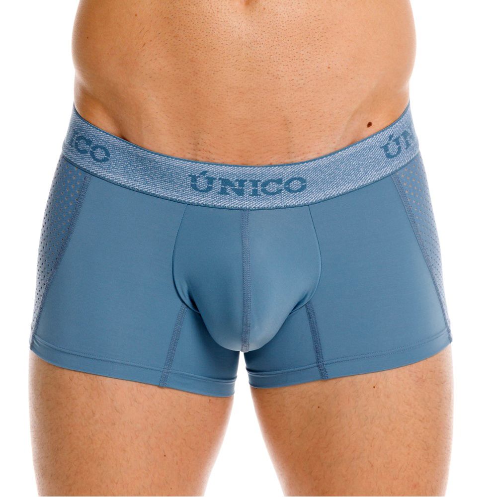 Unico 26040100127 Classic Trunks - Premium Athletic Comfort Blue Plus Sizes